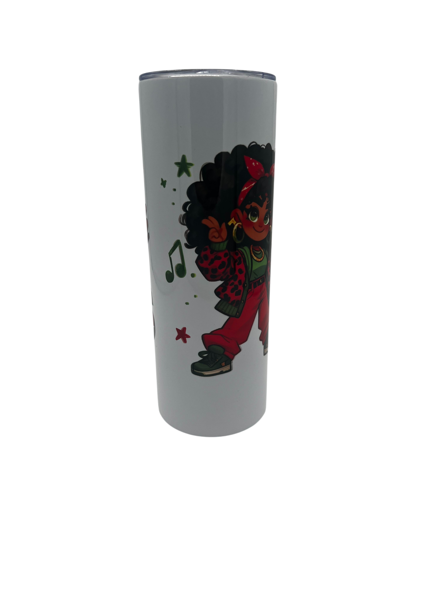 20oz Skinny Tumbler -- Freeish Juneteenth