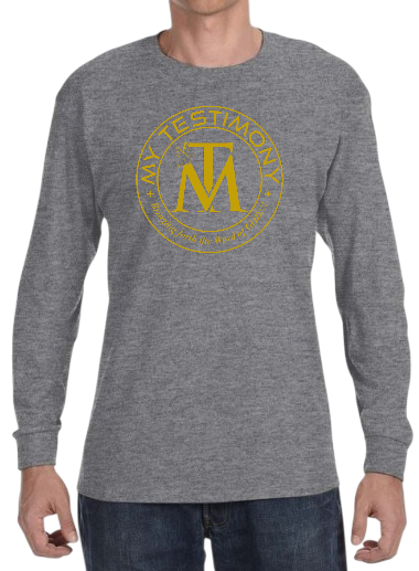 My Testimony Logo -- Long Sleeve T-Shirt -- Gray