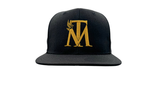 Black/w Gold MT Logo Baseball Cap