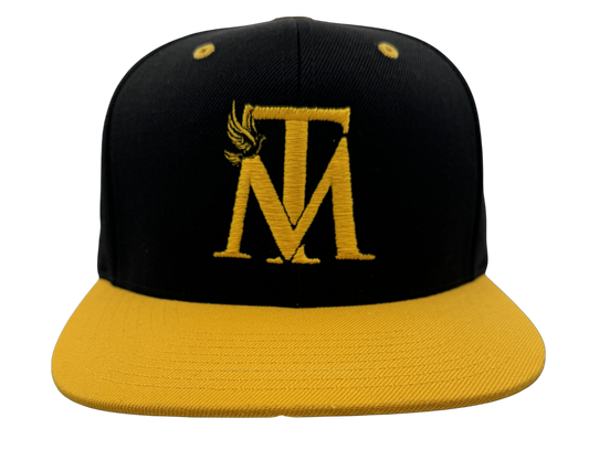 Black-Gold w/Gold MT Logo Baseball Cap